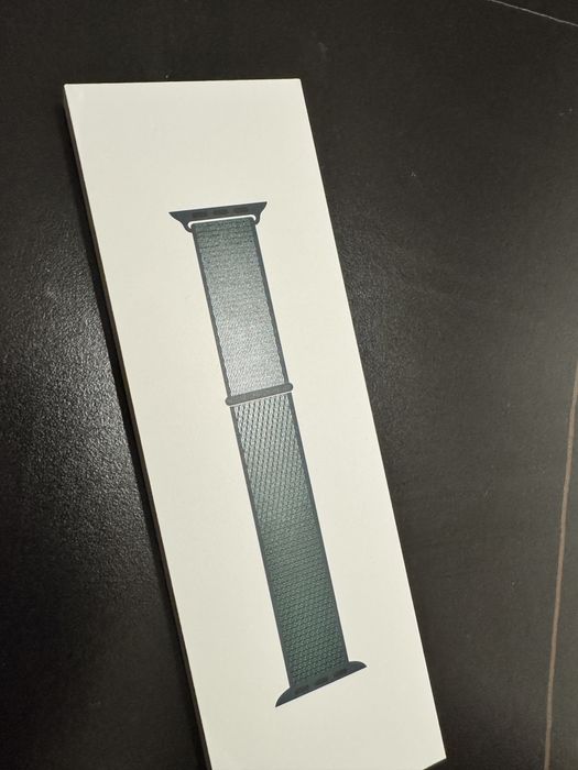 Curea originala Apple Watch 38/40/41/42MM, Ajustabila, Verde Evergreen
