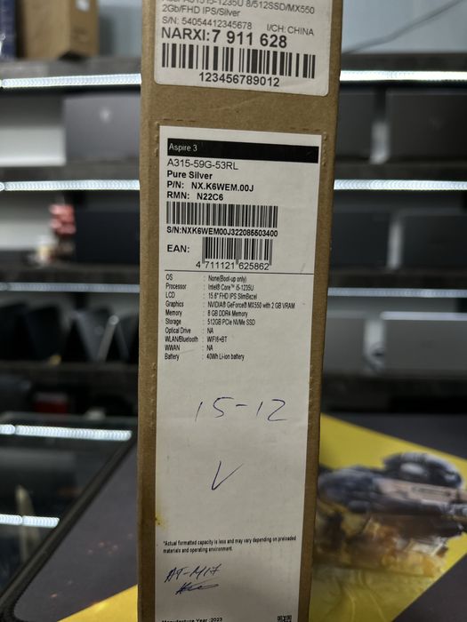 Мощный офисный ноутбук Acer Aspire i5-1235U MX550