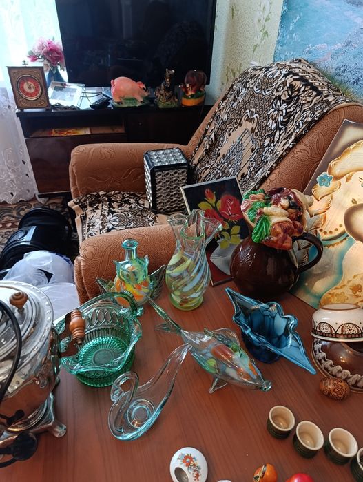 Часы, предметы старины, СССР, посуда