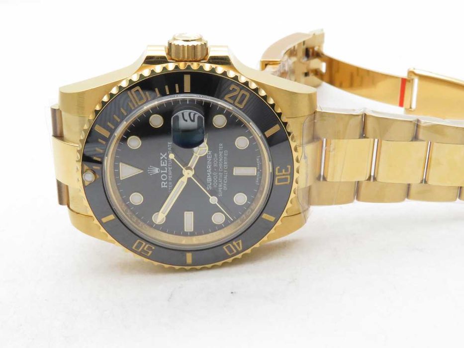 Rolex Submariner 116618LN Yellow Gold – Черен циферблат, керамичен безел, автоматичен – реални снимки