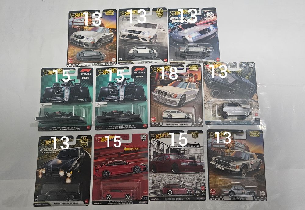 Hot wheels Mercedes Premium колички