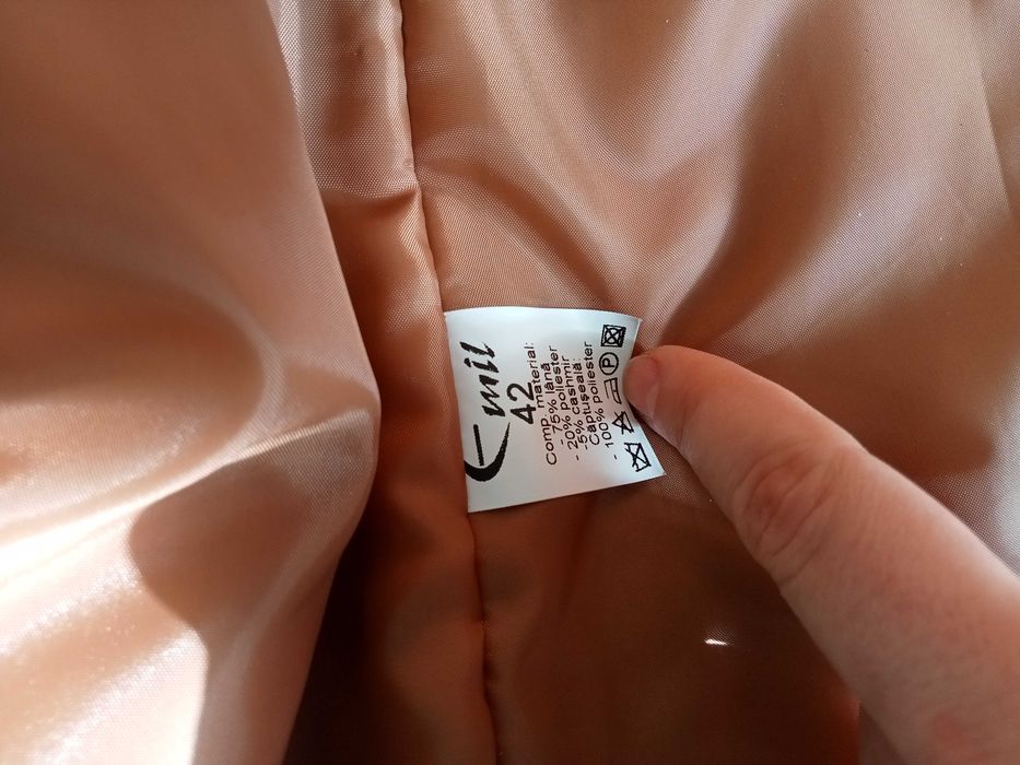Palton stofa camel