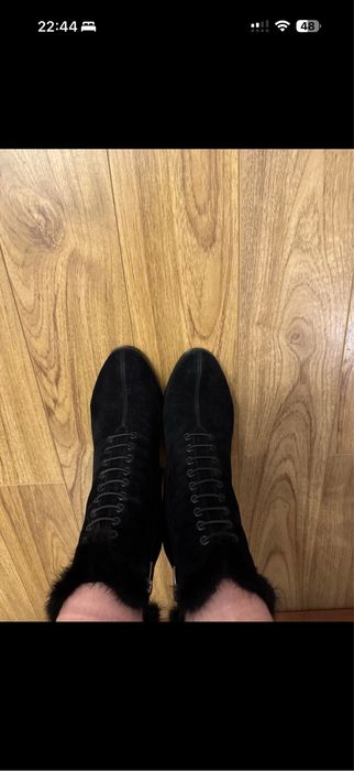 Botine negre de piele Epica