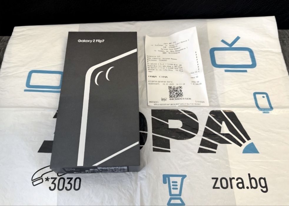 ***КАТО НОВ 512GB Samsung Z Flip 7 Зора Гаранция 2027г. Blue / Син
