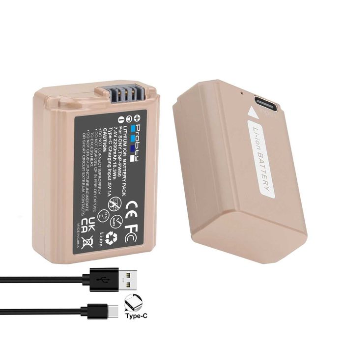 Батерия NP-FW50 с Type C порт за Sony Nex / Sony Alpha