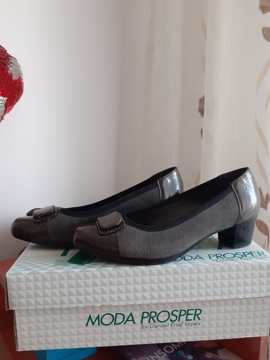 Pantofi dama culoare gri sobolan, marimea 37