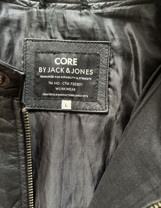 JACK & JONES / мъжко кожено(естествена) яке L