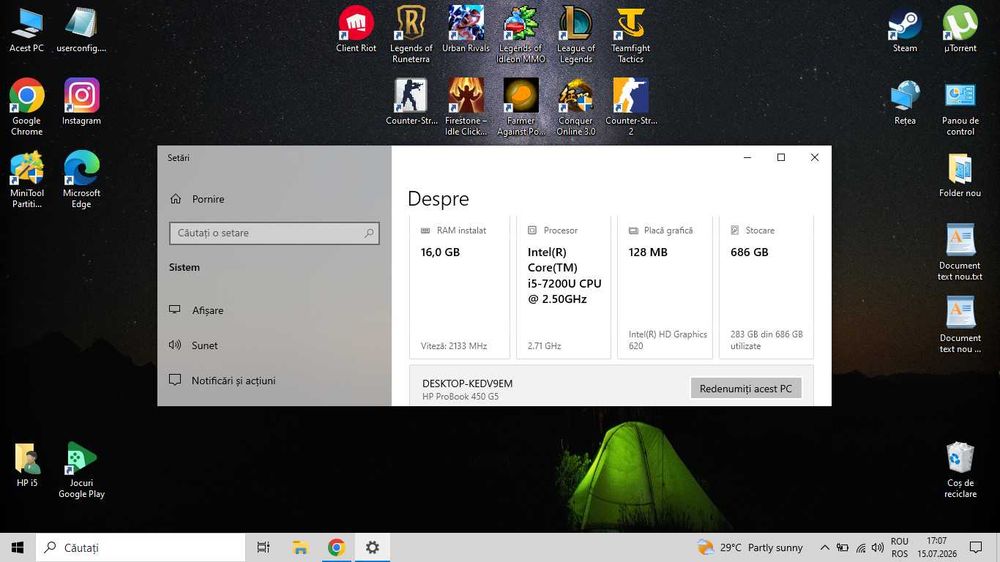 Leptop Hp ProBook 450 G5
