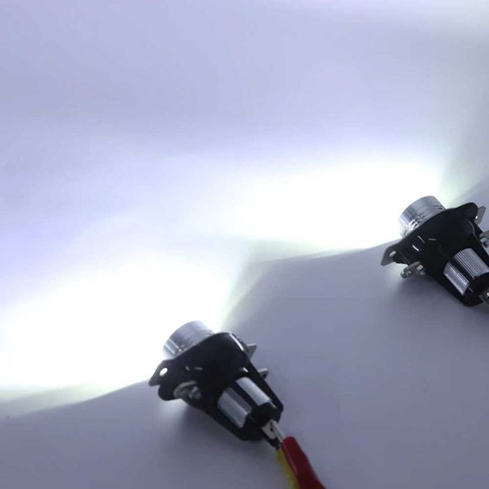 Set LED Canbus Angel Eyes lumina alba BMW Seria 3 E90 E91 LCI facelift