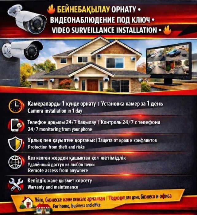 Установка видеонаблюдения Алматы