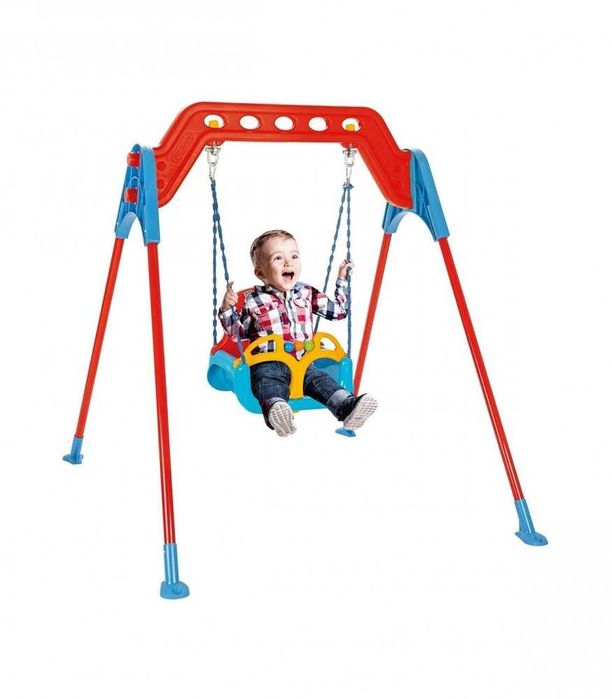 Leagan 3in1 pentru bebelusi si copii Pilsan Red pentru exterior si interior,cadru metalic,leagan cu bara,centura de siguranta,greutate admisa 100 kg