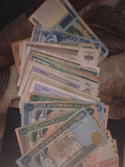 Старые деньги руб,тг,манаты