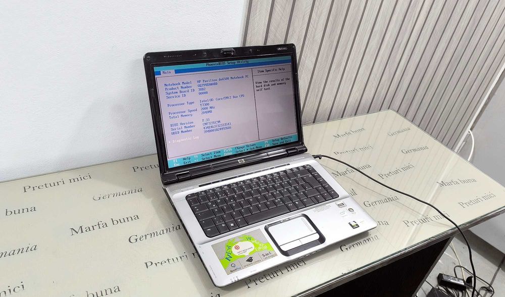 Laptop core 2 Duo - HP Pavilion dv6500 - functional, instalat