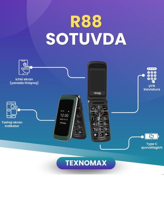 Texno Max R88 (Garantya 100%)(24/7 Aloqadamiz)