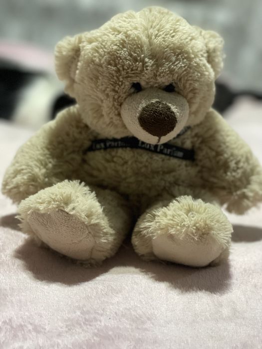 Очень милый медвежонок , мягкая игрушка .