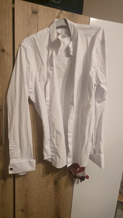 Cămașă albă mire, cu butoni. 100% bumbac