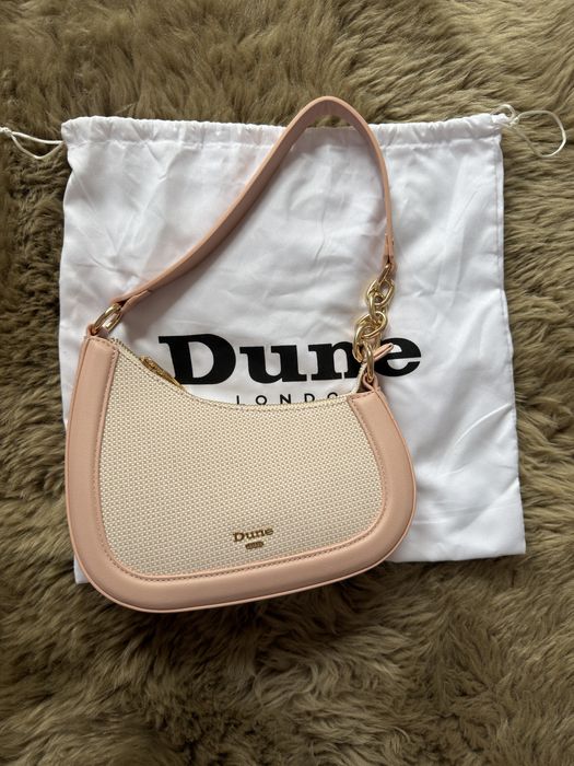 Малка нова дамска чанта Dune London, бледо розова, допълнитвлна дръжка