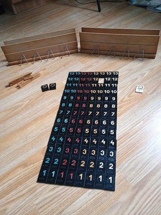 Joc societate Rummy Remi Remy Medias de colectie piese negre ebonita