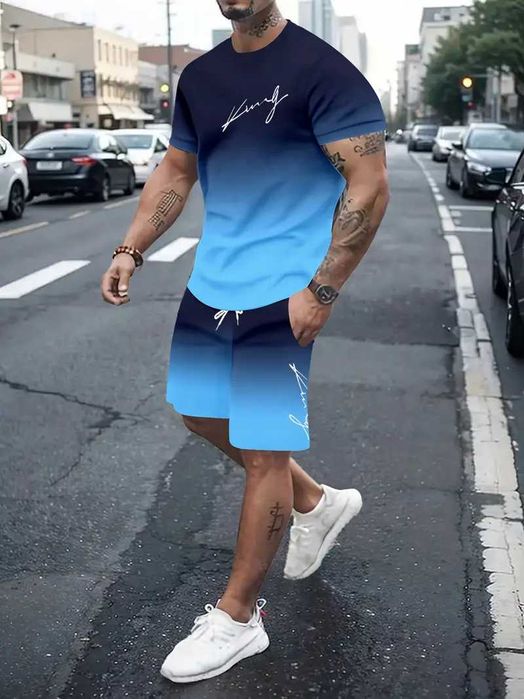 Мъжки  комплект -тениска и къси панталони