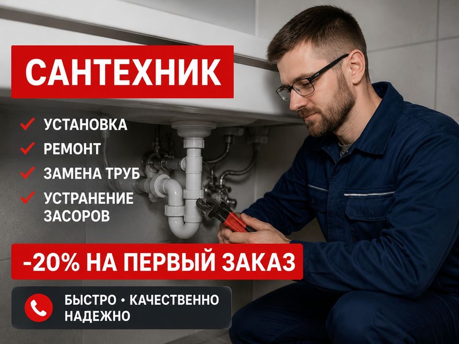 Сантехник прочистка труб 24/7