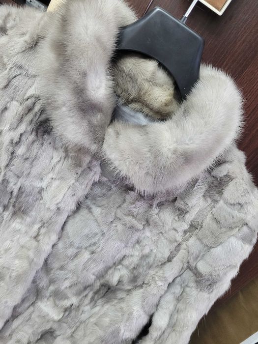 Blana naturala nurca gri 42