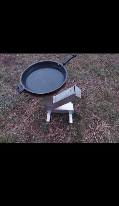 Sobă rachetă din teava rectangulara 120 mm