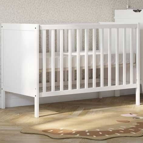 Pătuț copii IKEA Sundvik (alb), 60x120 cm + Saltea inclusă