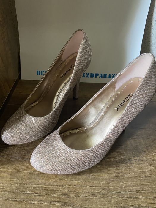 Обувки Catwalk с висок ток розови