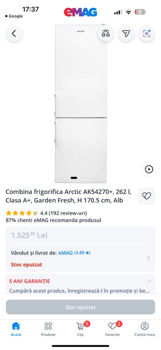 Combina frigorifica Arctic L54270