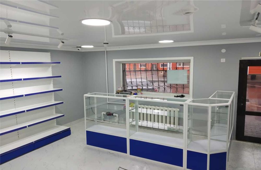 Прилавок витрина, стеклянная, metal oynaly vitrina va prilavkalar