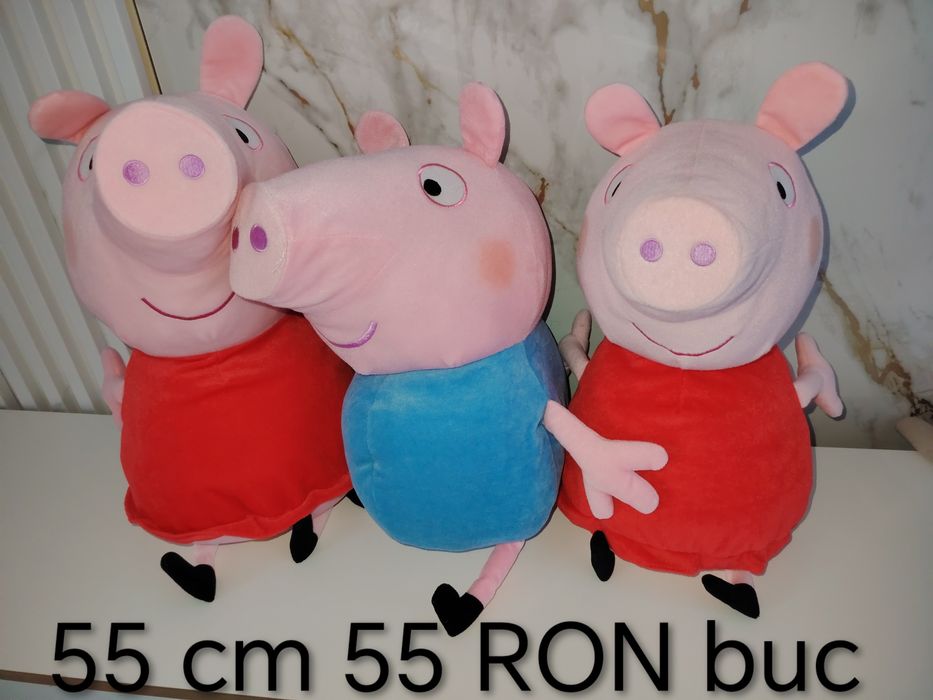 Peppa pig și George  purcei 55 cm preț pe bucata