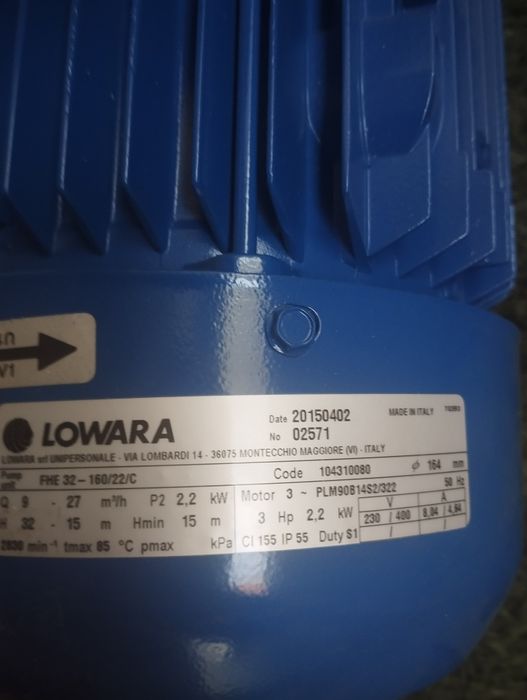 Продам насос LOVARA FHE32-160/22/c