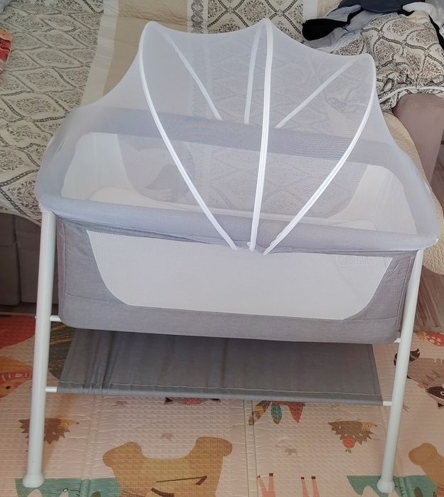 Pătuț co- sleeper, Colibro Lindo, 90x53 cm, cu saltea și protecție contra insectelor