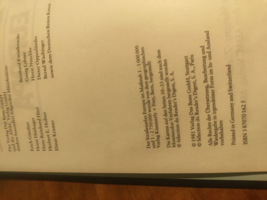 Атлас ADAC Германия.отпечатан през1981г.