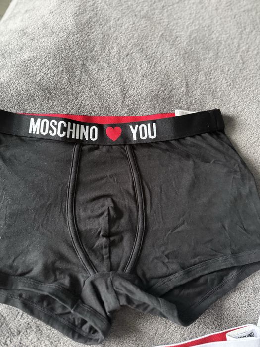Moschino Love you set 2 boxeri alb si negru marimea S noi originali