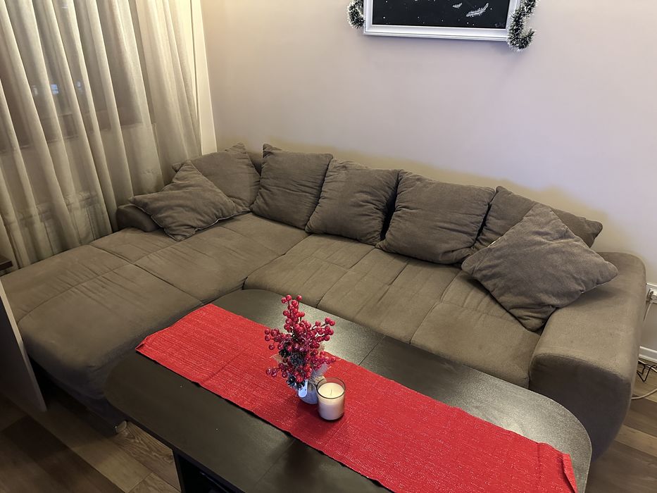 Ъглов Диван 260/180см  - Удобен за сън - Перфектно състояние!!!