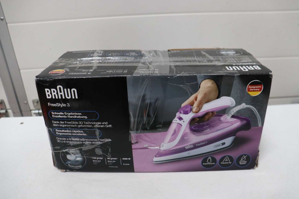 Braun FreeStyle 3 FI3124 PU, Парна ютия с технология FreeGlide 3D