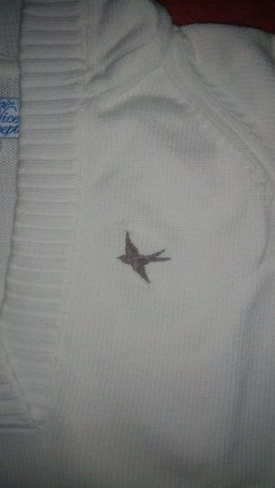 Hanorac lână alb marimea M