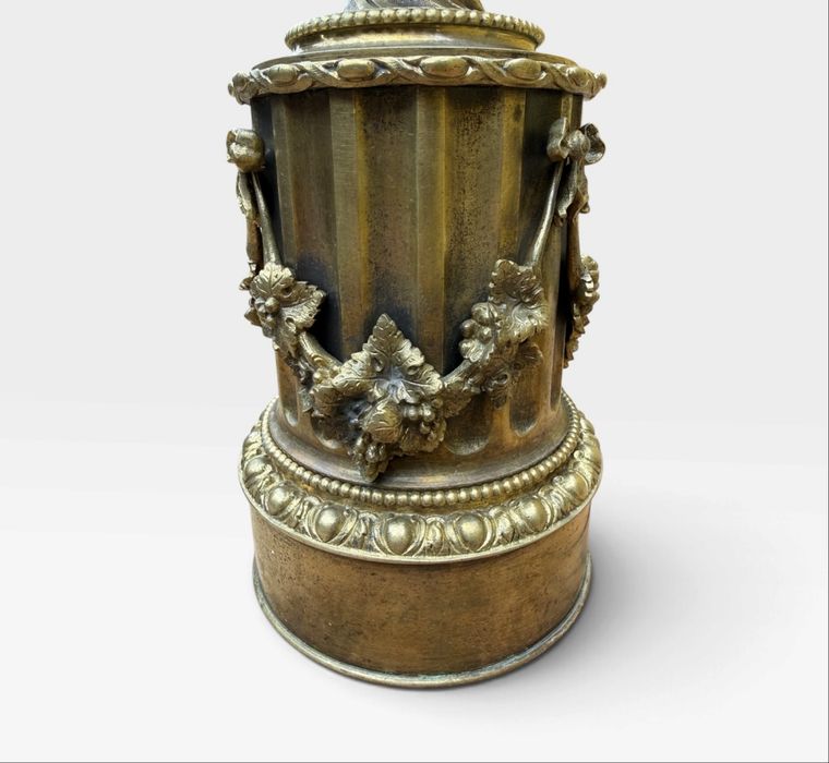 Pereche lămpi decorative bronz/alamă combustie petrol lampant