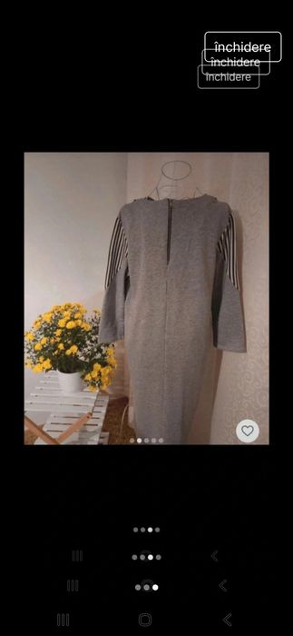 Rochie elastică din bumbac midi de sezon L-Xl
