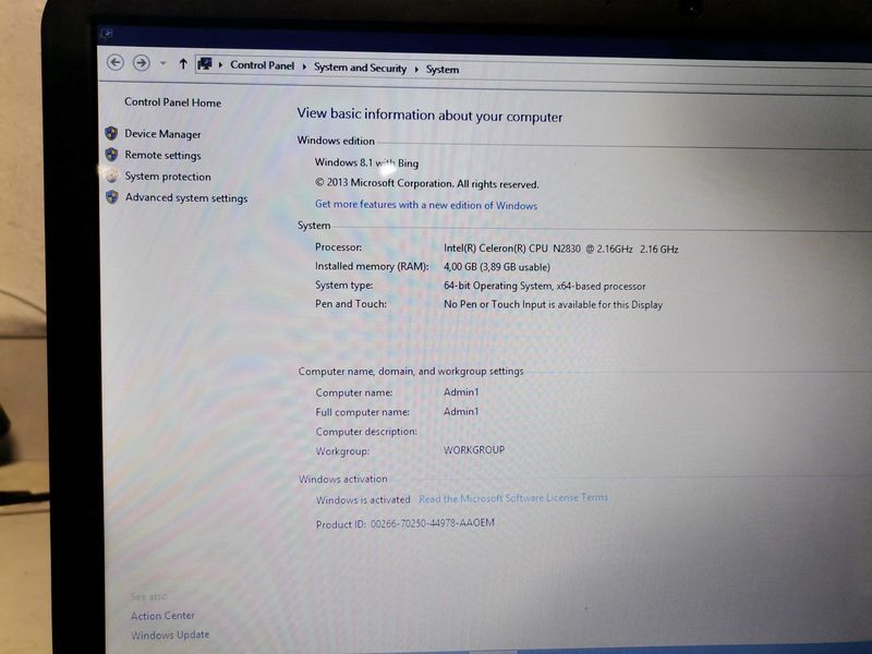 Лаптоп DELL P28F , Intel Celeron , N2830, RAM 4GB, Windows 8/L12