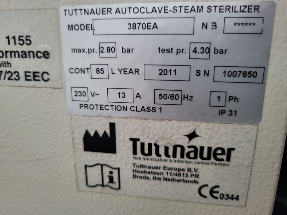 Autoclava Tuttnauer 3870 EA