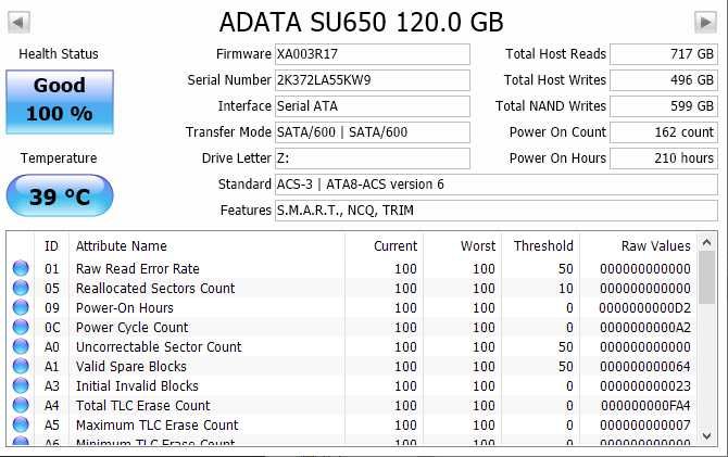 SSD ADATA SU650, 120GB, ca nou