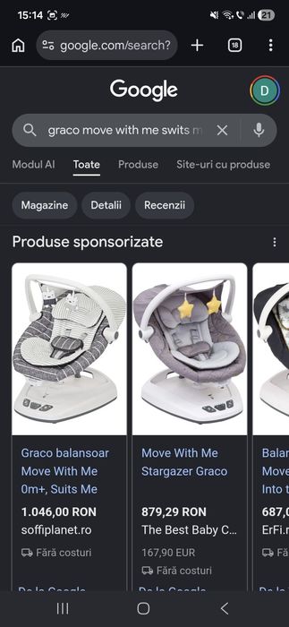 Balansoar electric Graco