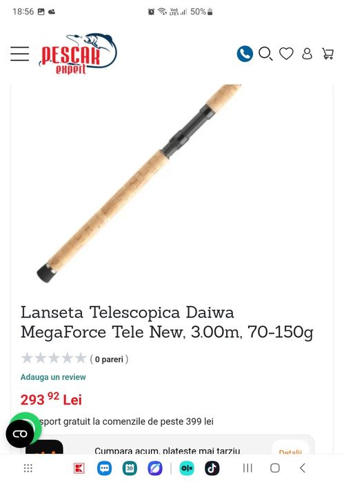 Lansete daiwa megaforce/mulinete okuma longbow