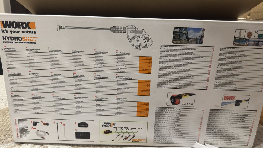 Aparat de spălat cu presiune Worx WG630E Hydroshot