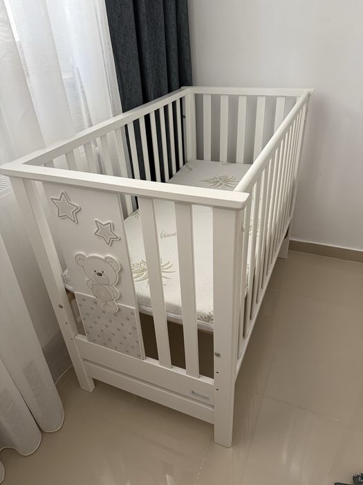 Pătuț bebe din lemn– 3 în 1 | Stare excelentă!