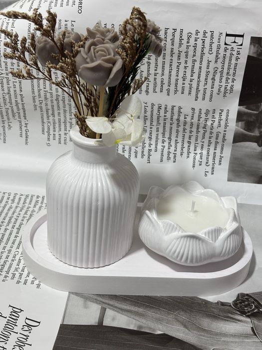 Изделия из гипса/арома свечи,цветы из воска