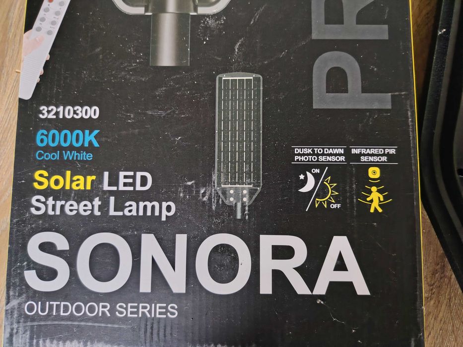 Соларна лед улична лампа -Sonora vito 200w+подарък още една