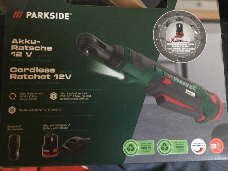 Set cheie compacta 12v parkside antrenor clicket 3/8 si 1/2 xteam